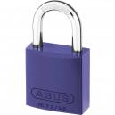 abus 40mm 72 series aluminium padlock violet keyed alike to suite tt04072