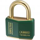 Abus 40mm Green T84 Inox Series Brass Padlock Keyed Alike To Suite 8403