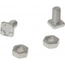 ALM GH004 Aluminium Square Head Bolts and Nuts Pack of 20