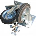 Armorgard 4 Heavy Duty Rubber Castors 150mm and Fixings for Appropriate Armorgard Products