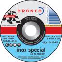 Dronco AS 46 T INOX 230mm x 19mm x 222mm Bore Angle Grinder Stainless Steel Inox Cutting Discs for Steel