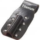 Bi Metal Black Leather Holster for Scaffold Spanners with Belt Loop