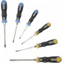 Bahco Tekno 6 Piece Slotted and Pozi Screwdriver Set with Through Shank