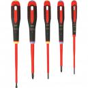 Bahco 5 Piece VDE Insulated Ergo Screwdriver Set Slotted Pozi