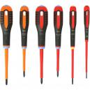 Bahco 6 Piece Insulated Screwdriver Set with Ergo Handles Slotted Phillips and Pozi