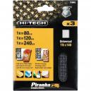 Black and Decker X39082 Piranha 115 x 140mm 14 Mesh Sanding Sheet 80 120 and 240g Pack of 3 for Non Velcro Sanders