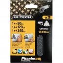 Black and Decker X39182 Piranha 95mm Mesh Sanding Sheet 80g Pack of 3 for Velcro Detail Sanders
