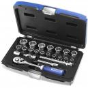 Britool 22 Piece 38 Drive Bi Hex Socket Set Metric