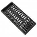 Britool 33 Piece 12 Drive Socket Bit Set in Module Tray