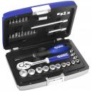 Britool 34 Piece 14 Drive Socket and Accessory Set Metric