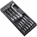 Britool 10 Piece Angled Hex Socket Wrench Set 8 19mm in Tray Module