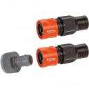 Gardena Profi Max Flow System Connector Set for Taps with 19mm 34 and 254mm 1 Threads SprinklerSystem