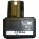 Gesipa Spare Lithium Ion Battery 144v for Accubird Cordless Riveter
