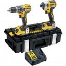 DeWalt DCK266D2B 18v Cordless XR Brushless Combi Drill and Impact Driver with 2 Bluetooth Lithium Ion Batteries 2ah