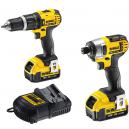 DeWalt DCK285M2 18v Cordless XR Compact Combi Drill and Impact Driver with 2 Lithium Ion Batteries 4ah