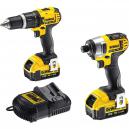 DeWalt DCK285M2 18v Cordless XR Compact Combi Drill and Impact Driver with 2 Lithium Ion Batteries 4ah