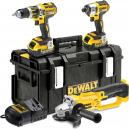DeWalt DCK382M2 18v Cordless Brushless XR Combi Drill Impact Driver and Angle Grinder with 2 Lithium Ion Batteries 4ah