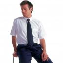 Dickies Mens Oxford Weave Shirt Short Sleeve Navy Blue 15 Collar