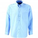Dickies Mens Oxford Weave Shirt Long Sleeve Blue 15 Collar