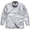 Dickies Mens Oxford Weave Shirt Long Sleeve Silver Grey 15 Collar