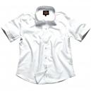 Dickies Ladies Oxford Weave Shirt Short Sleeve White Size 10