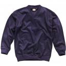 Dickies Mens V Neck Sweatshirt Navy Blue Large
