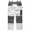 Dickies Mens Grafter Duo Tone 290 Work Trousers White Grey 40 Waist 34 Leg