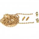 Faithfull Polished Brass Ball Chain Kit 1 Metre for Sink and Bath Plugs