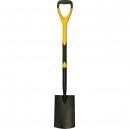Faithfull Fibreglass Shaft Garden Digging Spade Soft Grip D Handle