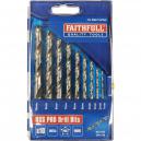 Faithfull 10 Piece HSS Drill Bit Set 1 10mm