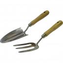 Faithfull 2 Piece Stainless Steel Hand Fork and Trowel Set