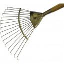 Faithfull Stainless Steel Lawn Rake with 14 Metre Ash Handle