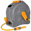 Hozelock 25 Metre Floor and Wall Compact Hose Reel with 25 Metre Hose Pipe and Connectors