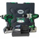 Hitachi KC18DKL 18v Cordless Combi Drill and Impact Driver with 2 Lithium Ion Batteries 5ah