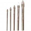 Irwin 5 Piece Glass and Tile Drill Bit Set 4 10mm