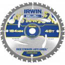 Irwin Weldtec Circular Saw Blade 184mm x 40 Teeth x 16mm Bore ATB
