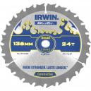 Irwin Weldtec Cordless Circular Saw Blade 136mm x 24 Teeth x 10mm Bore ATB C