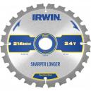 Irwin Construction ATB Circular Saw Blade 216mm x 30mm Bore 24 Teeth