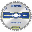 Irwin Construction ATB Circular Saw Blade 250mm x 30mm Bore 24 Teeth