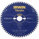 Irwin Marples Circular Saw Blade 216mm x 60 Teeth x 30mm Bore ATB Neg M