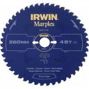 Irwin Marples Circular Saw Blade 260mm x 48 Teeth x 30mm Bore ATB Neg M