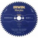Irwin Marples Circular Saw Blade 260mm x 60 Teeth x 30mm Bore ATB Neg M