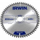 Irwin Professional Circular Saw Blade 216mm x 60 Teeth x 30mm Bore for Aluminium