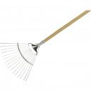 Kent and Stowe Long Handled Stainless Steel Lawn and Leaf Rake 17 Metre Long