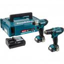Makita CLX201AJ 108v Cordless CXT Drill Driver and Impact Driver with 2 Lithium Ion Batteries 2ah