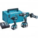 Makita DLX2040FJ 18v Brushless Cordless Combi Drill and Impact Driver with 2 Lithium Ion Batteries 3ah