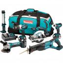 Makita DLX6000PM 18v Cordless 6 Piece Power Tool Kit with 3 Lithium Ion Batteries 4ah
