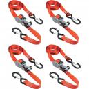 masterlock ratchet tiedown with snap hooks red 425 metre pack of 4