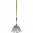 Spear and Jackson Neverbend Carbon Plastic Leaf Rake with 1219mm Wooden Handle