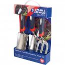 Spear and Jackson Select Stainless Steel 3 Piece Hand Trowel and Weedfork Set